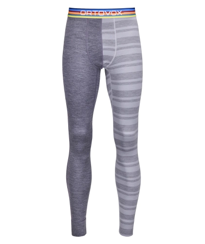 Meskie legginsy termoaktywne merino Ortovox 185 Rock'N'Wool Long Pants M - grey blend