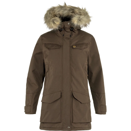 Płaszcz Ciepły Damski Fjallraven Nuuk Parka W - dark oak