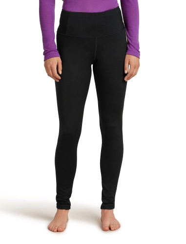 Damskie legginsy termoaktywne Icebreaker W M 200 Oasis H Rise Leggins - black