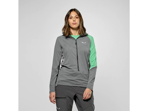 Techniczna Bluza Damska Salewa Nxt Hyb 1/2 Zip Tee W - quiet shade