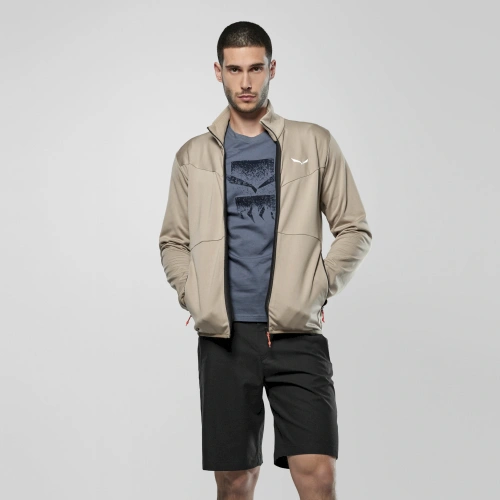 Męski Polar w Góry Salewa Puez Cammino Pl Jkt M - dark olive