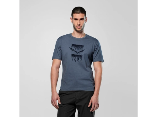 Koszulka Bawełniana Męska Salewa Eagle 3Cime T-Shirt M - java blue