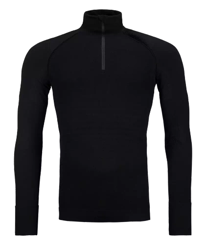 Koszulka z merino Ortovox 230 Competition Zip Neck M - black raven