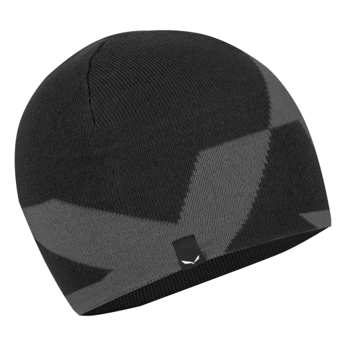 Czapka na zimę z merino Salewa Pure Reversible Am Beanie - black out