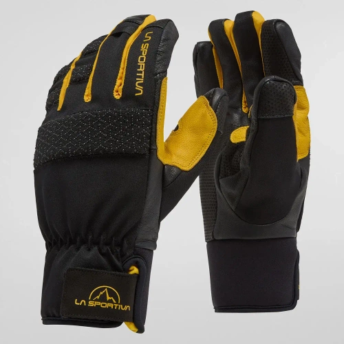 Lekkie techniczne rękawice alpinistyczne La Sportiva Supercouloir Insulated Gloves La Sportiva Supercouloir Insulated Gloves - Black/Yellow
