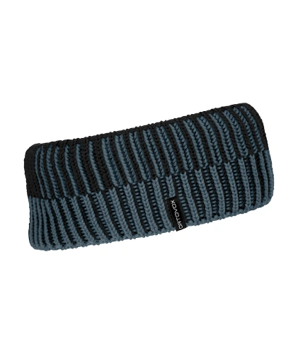 Ciepła opaska z wełny merino Ortovox DEEP KNIT HEADBAND - dark arctic grey