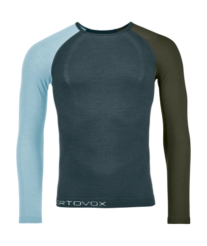 Męska Koszulka Termoaktywna z Merino Ortovox 120 Comp Light Long Sleeve M - dark arctic grey