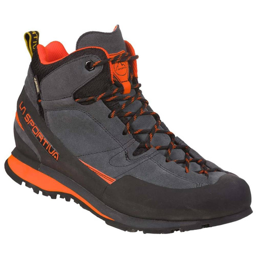 Męskie Buty Trekkingowe La Sportiva Boulder X Mid - Carbon/Flame