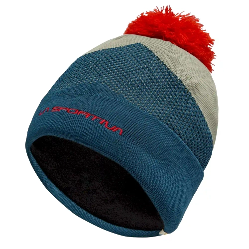 Ciepła czapka zimowa z pomponem La Sportiva Knitty Beanie - Storm Blue/Tea