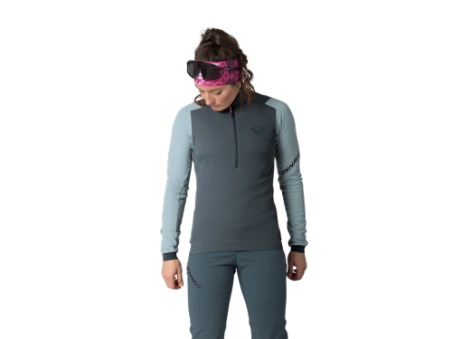 Techniczny damski polar Dynafit BLACKLIGHT THERMAL 1/2 ZIP W - cloud blue