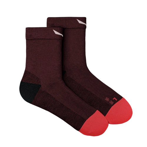 Skarpety trekkingowe Salewa Mtn Trn Am W Qrt Sock - syrah