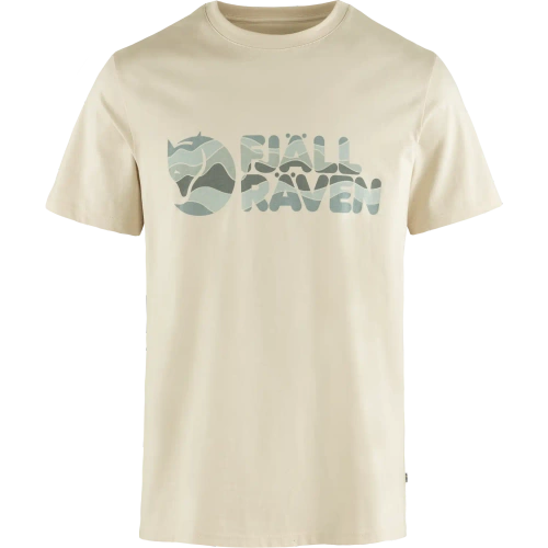 Męska Koszulka Bawełniana z Logo Fjallraven Multicolor Logo T-shirt M - chalk white