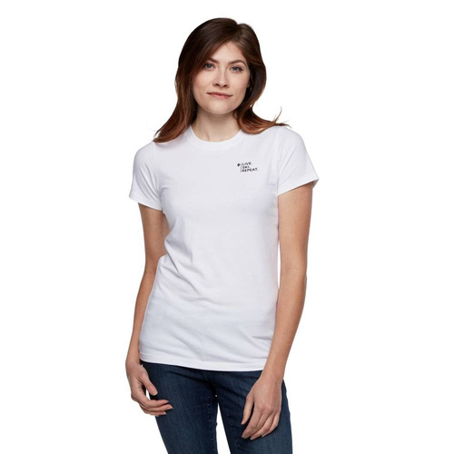 Koszulka Bawełniana Damska Black Diamond Ski Mountaineering Tee  - White