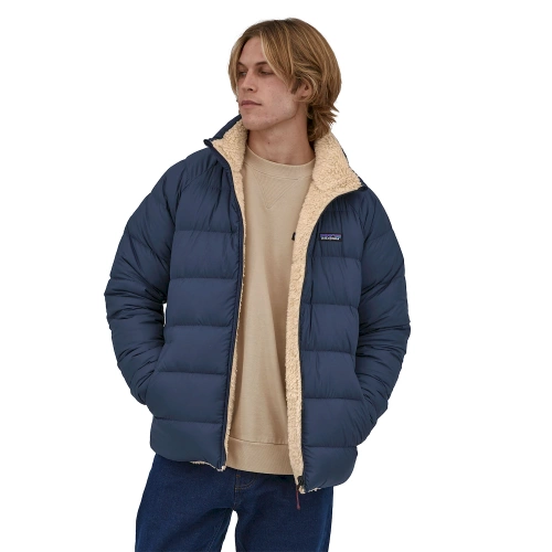 Męska Ocieplana Dwustronna Kurtka Męska Patagonia M's Reversible Silent Down Jkt - New Navy