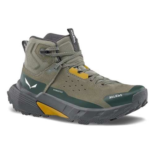 Męskie Buty Outdoorowe Salewa PEDROC 2 LEATHER MID PTX M - faded green/dark olive