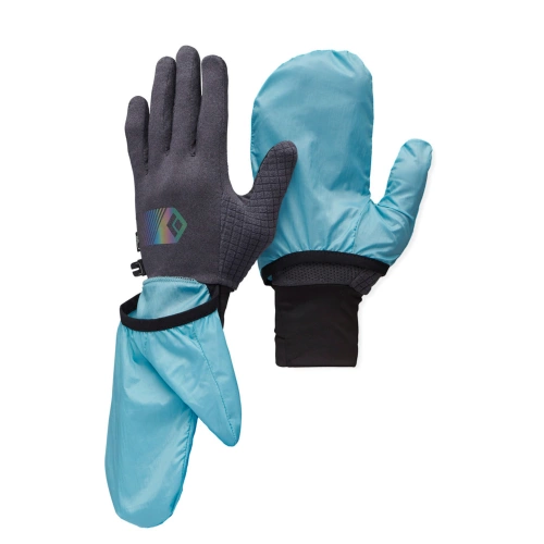 Rękawiczki z Osłoną Przeciwwiatrową Black Diamond Deploy Wind Hood Gloves - Carbon-Glacier