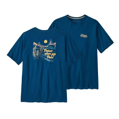 Koszulka Rowerowa Patagonia M's Protect Pedal Organic T-Shirt - Lagom Blue