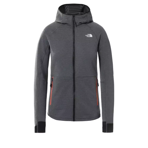 Polar Damski z Kapturem The North Face W Circadian Midlayer Hoodie - Vanadis Grey Heather