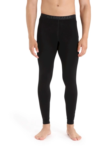 Ciepłe Męskie Legginsy Wełniane Icebreaker M 260 Tech Leggings - black