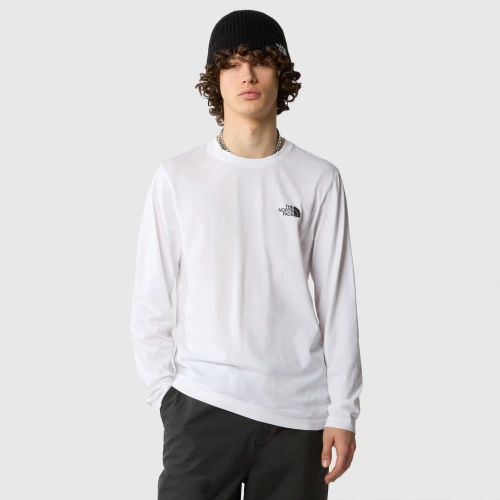 Koszulka męska codzienna The North Face M L/S Simple Dome Tee - Tnf White