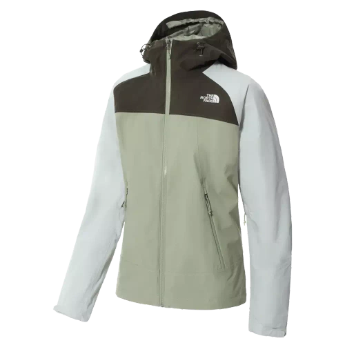 Kurtka Przeciwdeszczowa Damska The North Face Stratos Jacket- Tea Green - Tin Grey