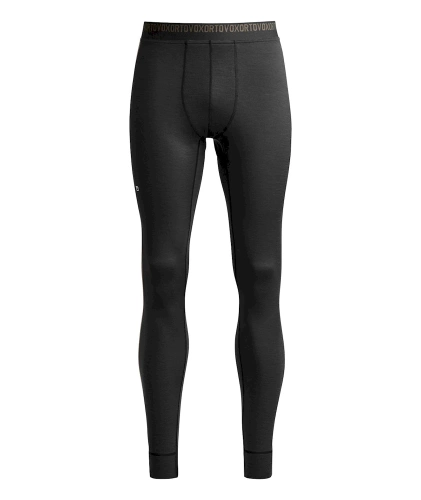 Meskie Legginsy Termoaktywne Merino Ortovox 185 ROCK'N'WOOL LONG PANTS M - black raven