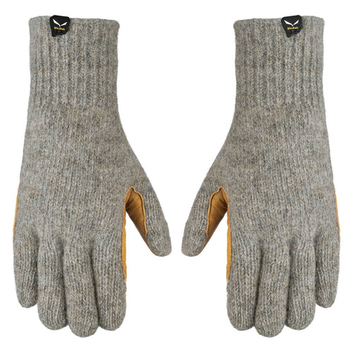 Rękawice Wełniane Salewa Walk Wool Leather Gloves - grey/tan