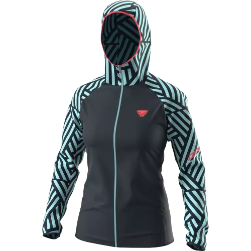 Lekka Damska Kurtka Biegowa Dynafit Trail Graphic Wind Jkt W - marine blue razzle dazzle