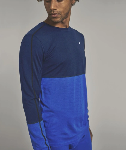 Męska Koszulka Termoaktywna z Merino Ortovox 185 ROCK'N'WOOL LONG SLEEVE M - deep ocean