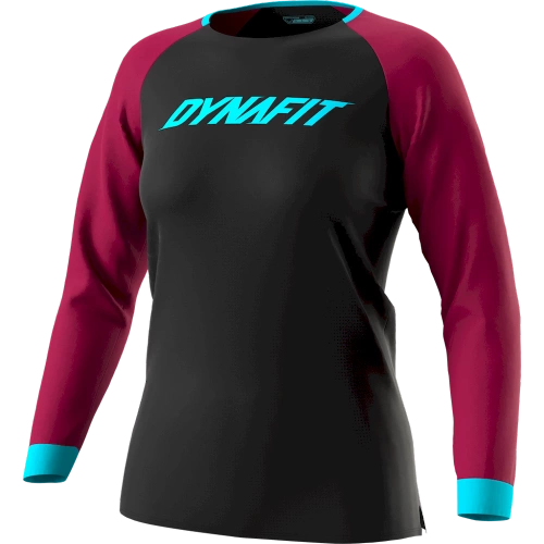 Koszulka z długim rękawem Dynafit Ride L/S W - black out beet red/6210