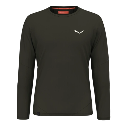 Męska koszulka Salewa Pedroc Dry M L/S Tee - dark olive