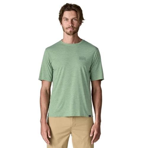 Męska Lekka Koszulka Patagonia M's Cap Cool Daily Graphic Shirt - Strataspire: Ellwood Green X-Dye