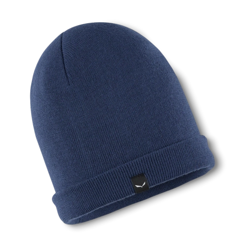 Czapka z Wełną Merino Salewa Puez Am Beanie - dark denim