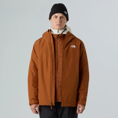 Wszechstronna Kurtka Męska z Podpinką The North Face M CARTO MONO TRICLIMATE HOODED JACKET - burnt umber