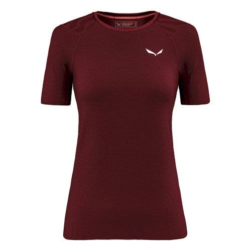 Koszulka termoaktywna Salewa Cristallo Warm Amr W S/S Tee - syrah