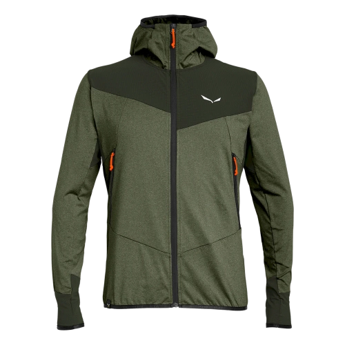 Męski Softshell  Salewa Agner Hybrid Pl/Dst M Fz Hdy - dark olive melange/0910
