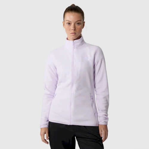 Damski Polar Turystyczny The North Face W 100 Glacier Full Zip - Icy Lilac