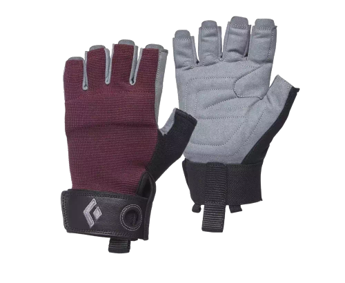 Rękawiczki do Asekuracji Black Diamond W Crag Half-Finger Gloves - Bordeaux