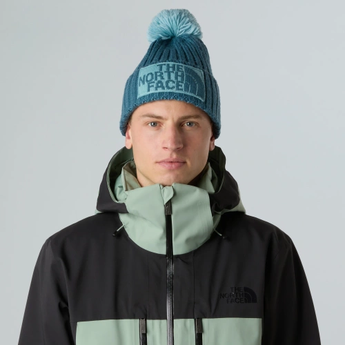 Czapka na zimę z pomponem The North Face HERITAGE SKI TUKE - space/blue eclipse
