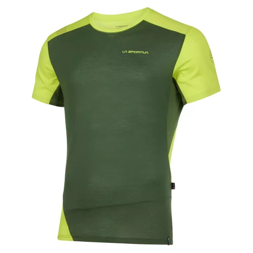 Koszulka wspinaczkowa La Sportiva Grip T-Shirt M - Forest/Lime Punch
