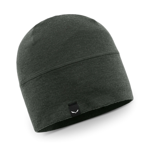 Techniczna Czapka z Merino Salewa Cristallo Beanie - dark oliveCzapka z Merino Salewa Cristallo Beanie - dark olive