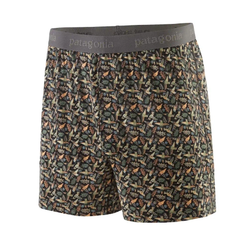 Męskie Bokserki Patagonia M's Essential Boxers - Allen's Party: Ink Black