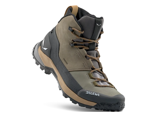 Męskie Trekkingi Salewa Puez Leather Mid PTX M - bungee cord/onyx