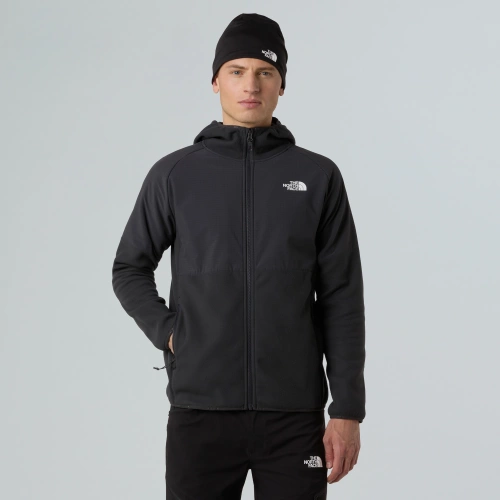 Męski polar z kapturem The North Face M GLACIER HEAVYWEIGHT FULL ZIP HD - asphalt grey/tnf black