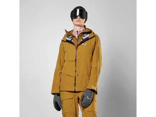 Damska Kurtka Narciarska Salewa Sella Free 3L PTX Jacket W - golden brown