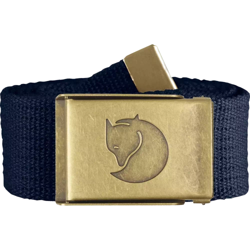 Pasek do Spodni Fjallraven Canvas Brass Belt 4 cm - Dark Navy