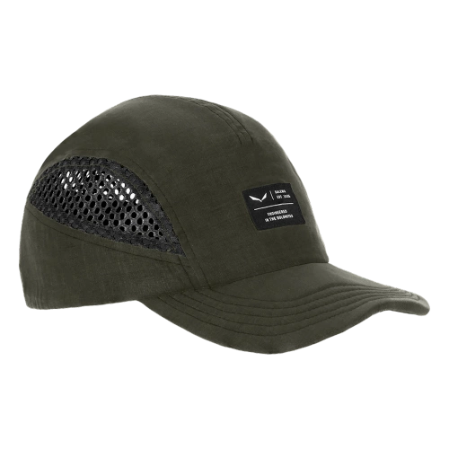 Czapka z Daszkiem Salewa Hemp Flex 5 Panel Cap - dark olive