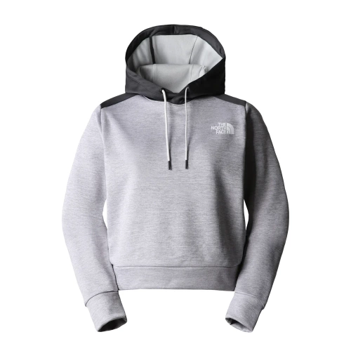 Polar The North Face W Reaxion Fleece P/O Hoodie - Eu - TNF Light Grey Heather-Asphalt Grey