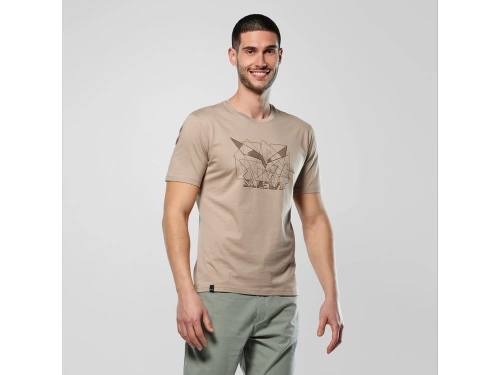 Męska Koszulka z Nadrukiem Salewa Eagle Geometric T-Shirt M - quicksand