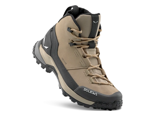 Damskie Buty Trekkingowe Salewa Puez Leather Mid PTX W - quicksand/onyx